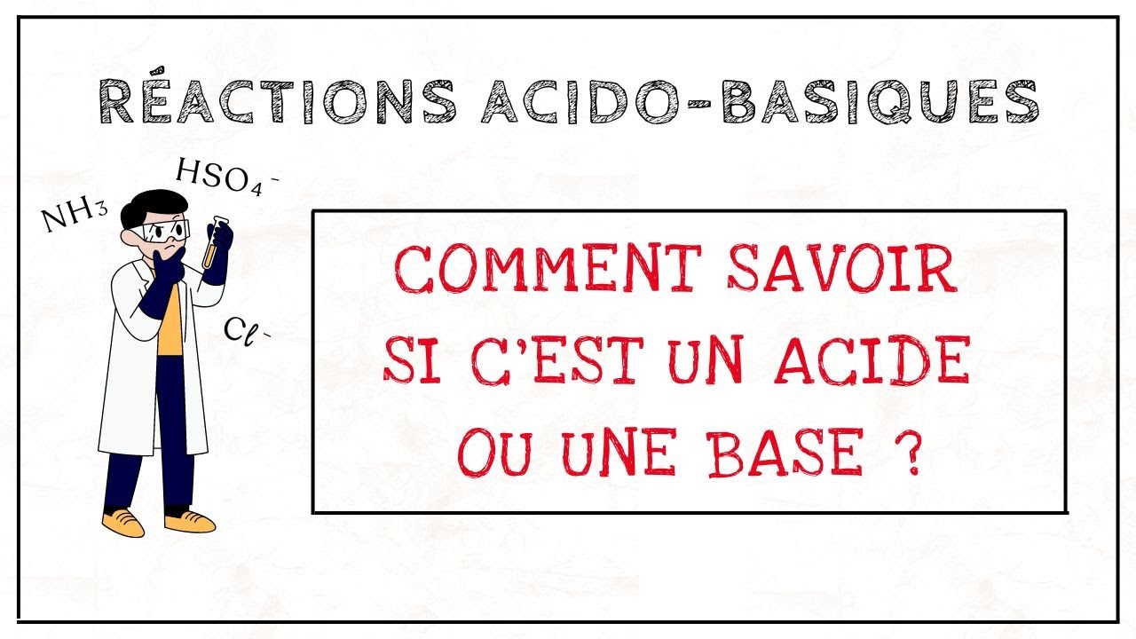 Comment savoir si un composé est un acide, une base ou un amphotère ? - Réactions acido-basiques (4)
