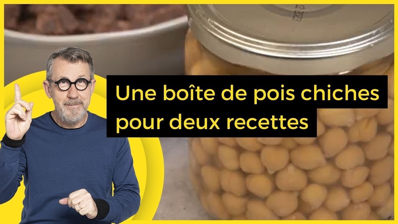Une boîte de pois chiches pour deux recettes - C Jamy
