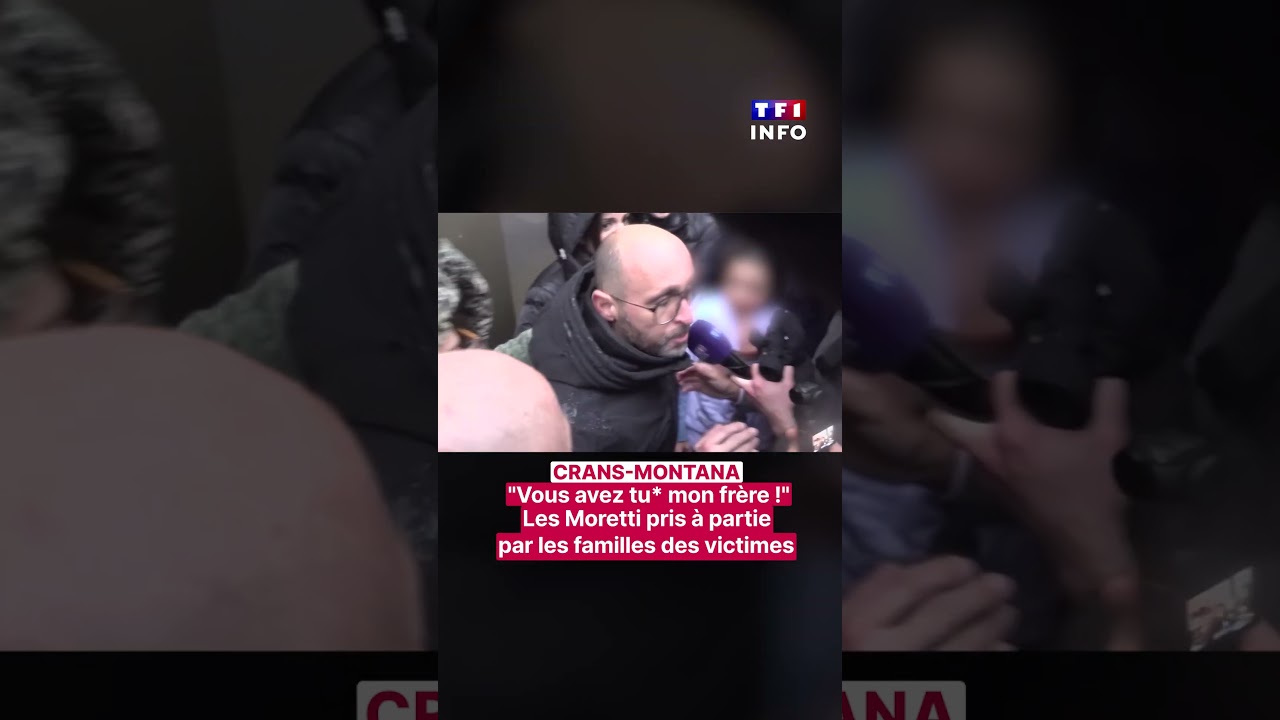 Les Moretti pris à partie par des proches de victimes de l'incendie de Crans-Montana｜TF1 INFO