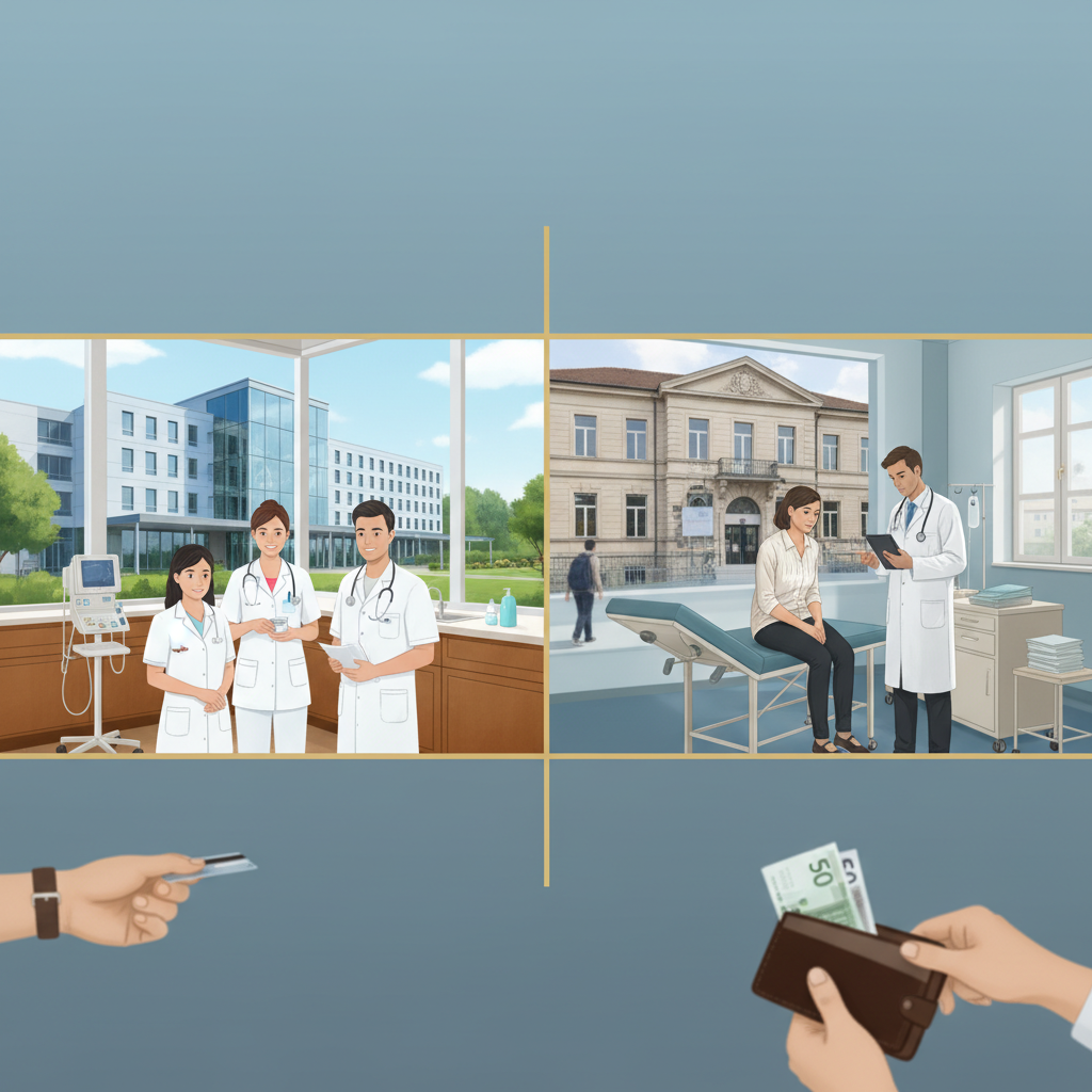 découvrez à travers cette infographie comparative la santé en france et en suisse, mettant en lumière les inégalités d'accès aux soins de qualité considérés comme un luxe pour beaucoup.
