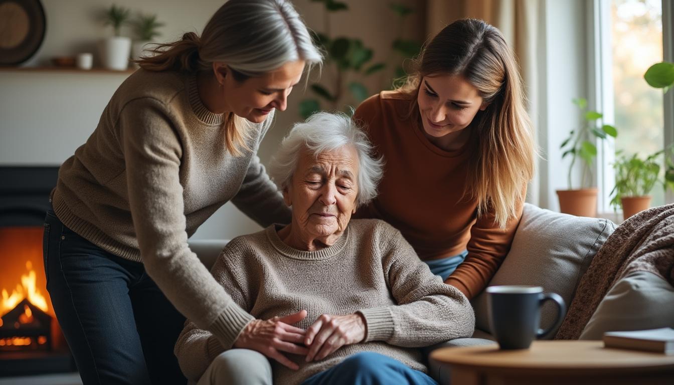 un couple quitte la suisse pour assurer des soins de qualité et dignes à un proche victime d'un avc, privilégiant bien-être et soutien familial.